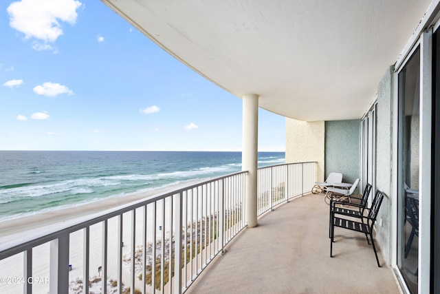 10515 Front Beach Rd Unit 702, Panama City Beach, FL 32407 - balcony featuring a water view and a view of the beach
