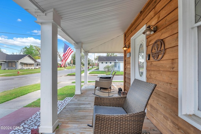 view of patio with covered porch