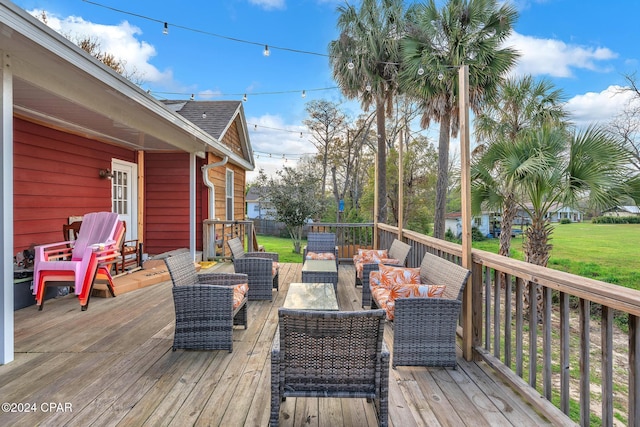 748 3rd St, Chipley, FL 32428 - wooden terrace with outdoor lounge area