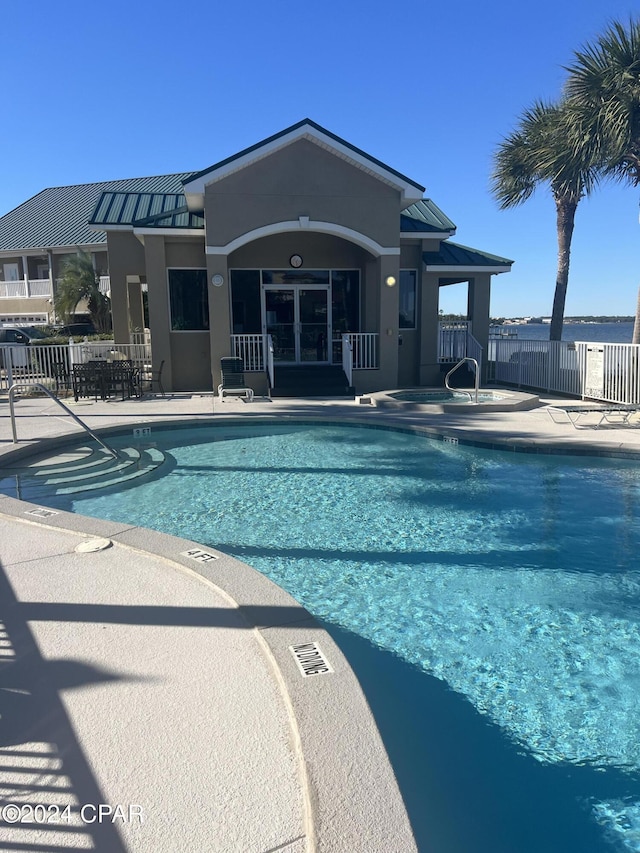 view of pool with a patio