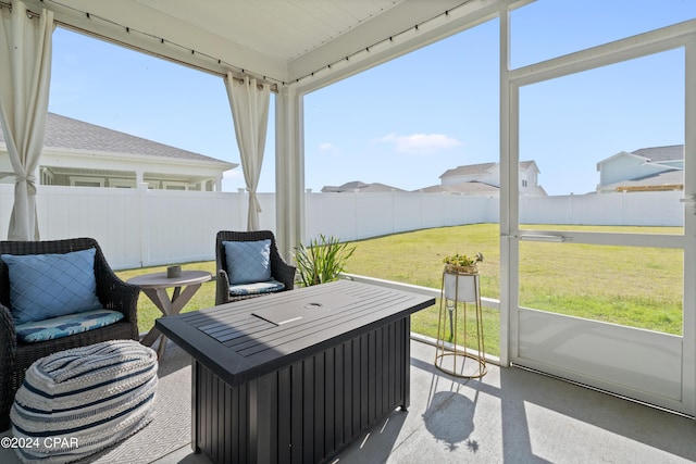 view of sunroom / solarium