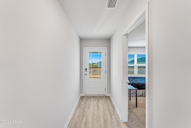 entryway featuring light hardwood / wood-style floors