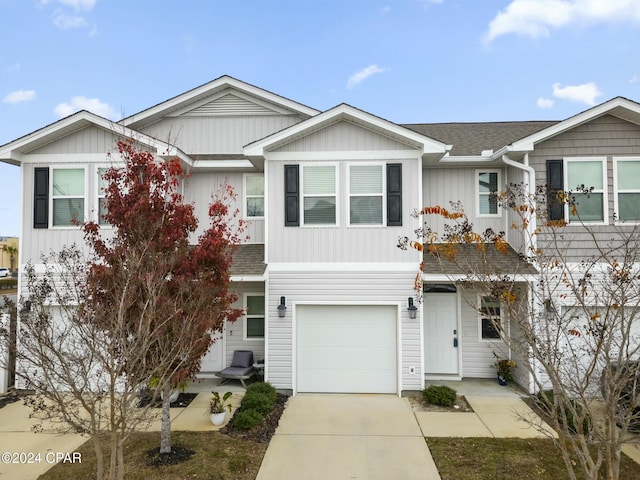 view of property with a garage