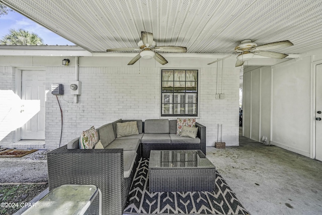 exterior space with an outdoor hangout area