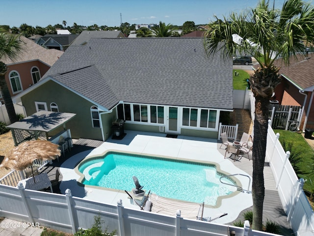 view of pool featuring a patio area