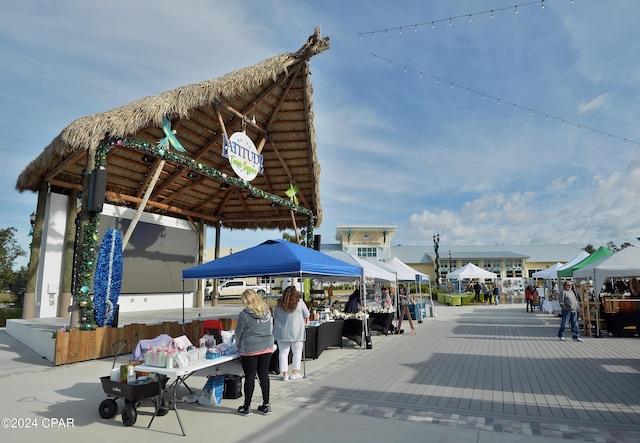 view of property's community with a gazebo