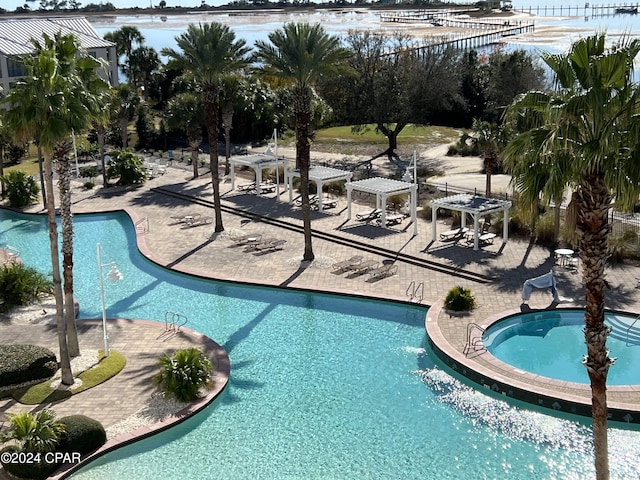 view of pool with a patio area