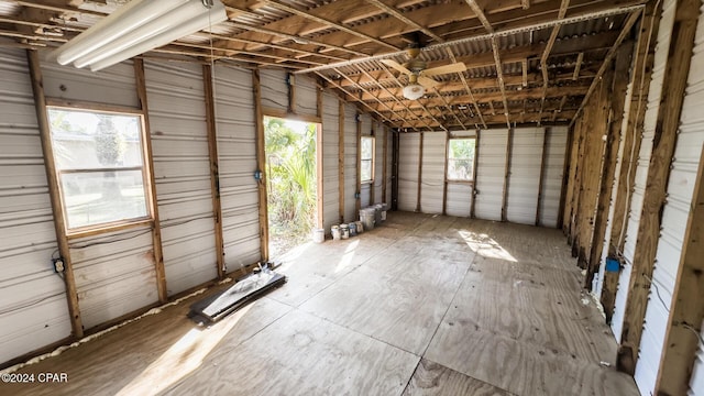 miscellaneous room with vaulted ceiling