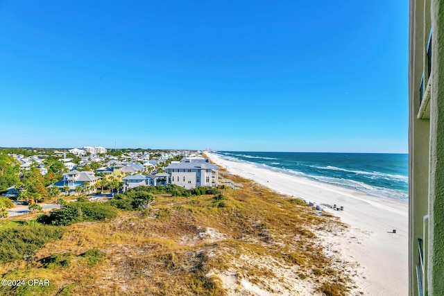 water view featuring a beach view