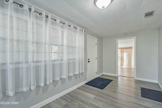 entryway featuring a wealth of natural light and hardwood / wood-style floors