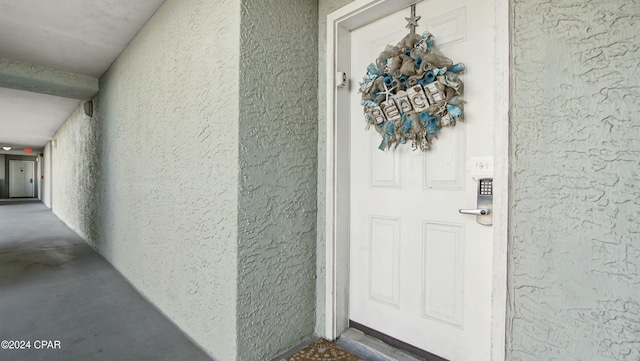 view of doorway to property