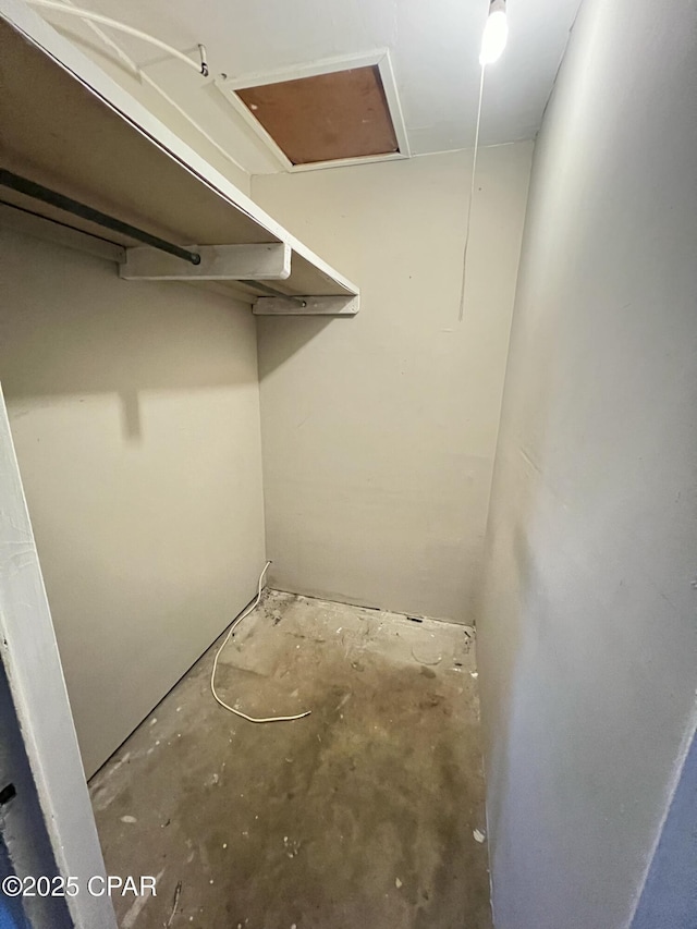 view of walk in closet