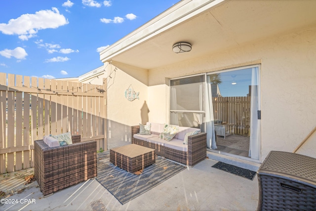 view of patio / terrace featuring an outdoor living space