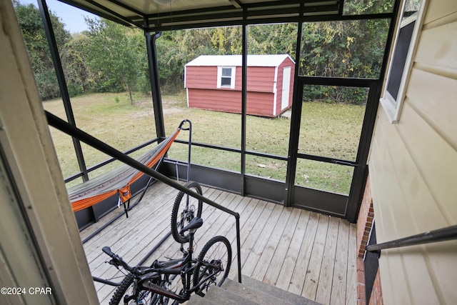 view of sunroom / solarium