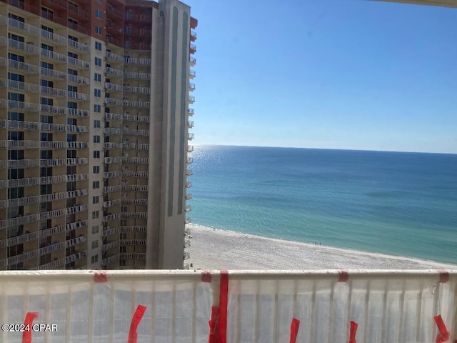 water view featuring a beach view