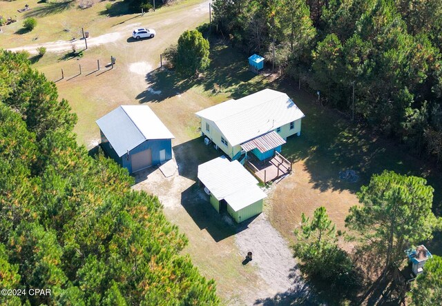 drone / aerial view featuring a rural view