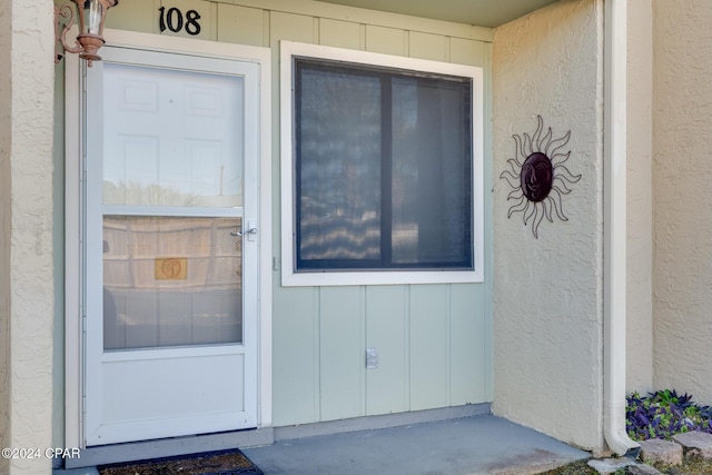 view of doorway to property