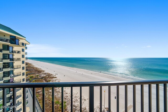 water view featuring a beach view