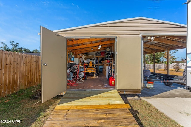 view of outbuilding