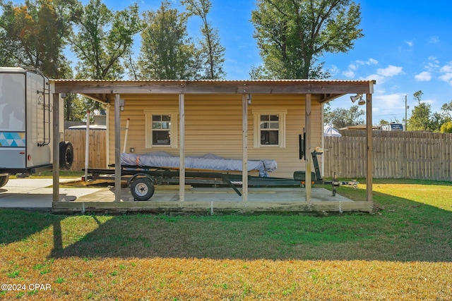 exterior space with a lawn