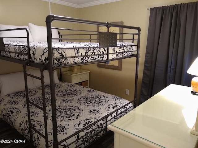 bedroom featuring ornamental molding