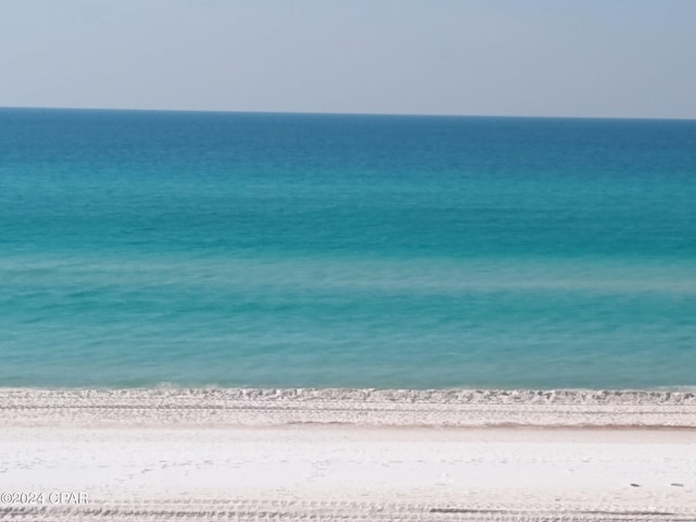 property view of water featuring a view of the beach