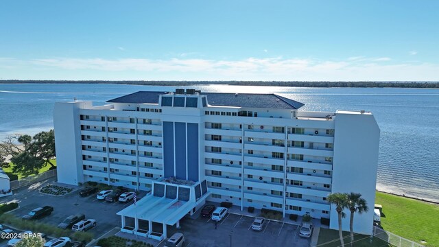 view of property with a water view