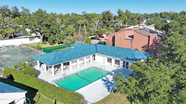 view of pool with a patio area