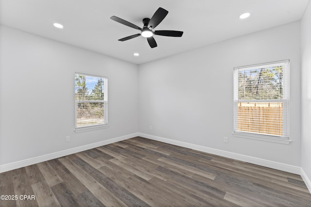 spare room featuring hardwood / wood-style flooring