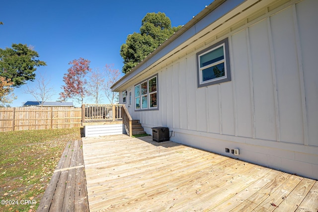 deck with fence