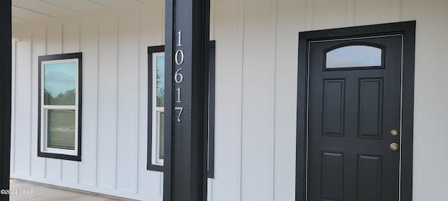 view of doorway to property