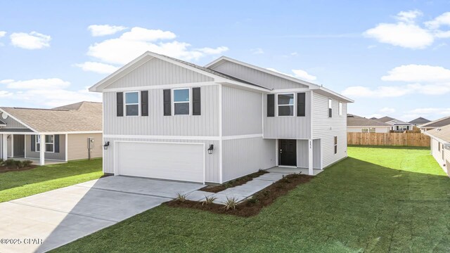 exterior space with a garage