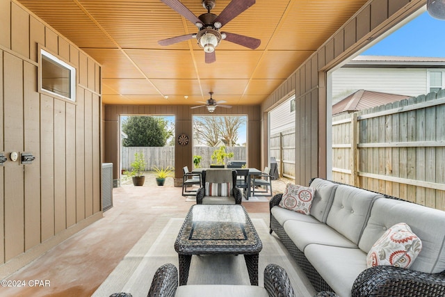 313 Argonaut St, Panama City Beach, FL 32413 - sunroom / solarium with a ceiling fan