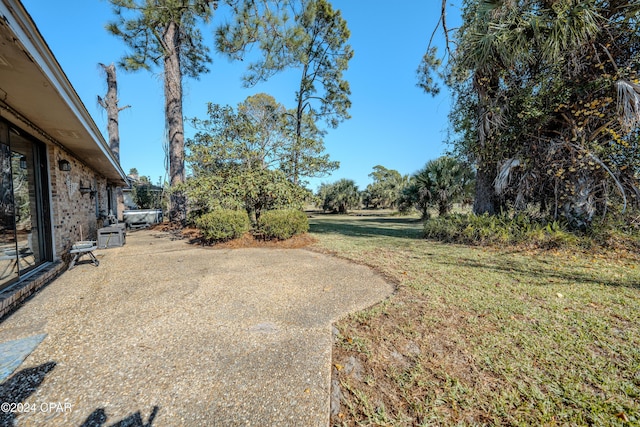 view of yard with a patio area