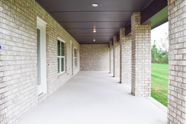 view of patio with a porch