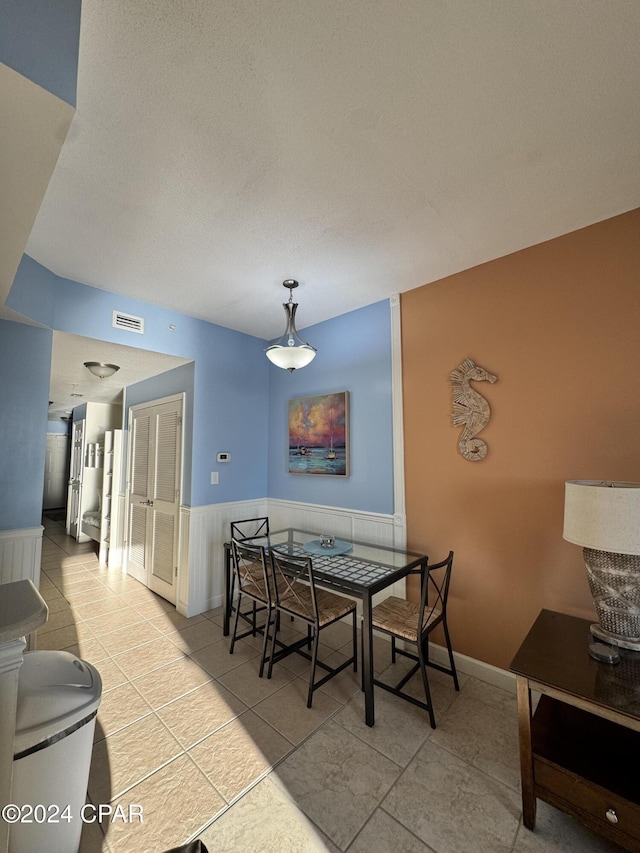 view of tiled dining room