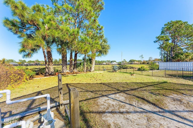 view of yard featuring a rural view