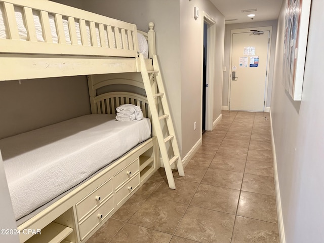 view of tiled bedroom