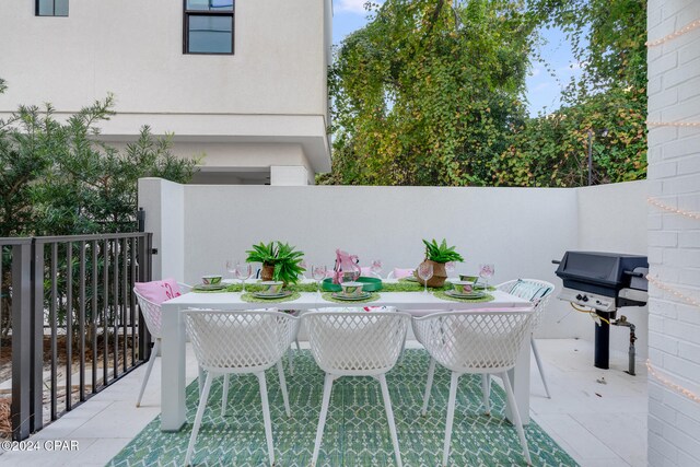 view of patio featuring grilling area