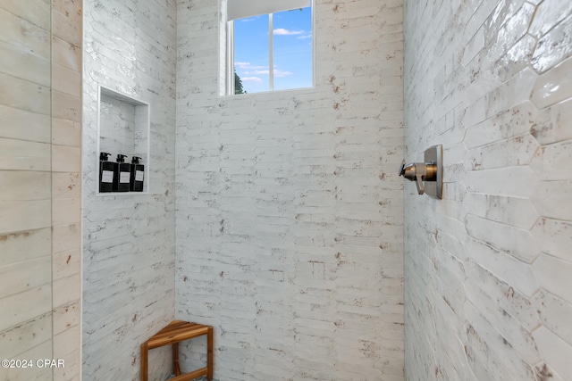 bathroom with walk in shower