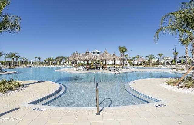 view of pool with a patio area