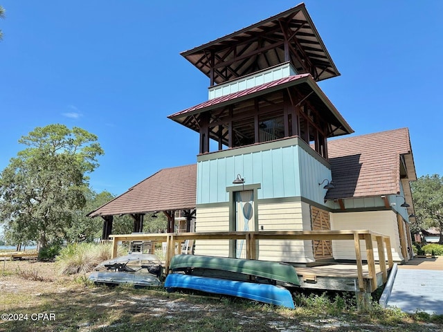 exterior space featuring a deck