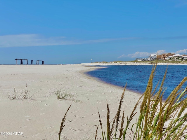 property view of water with a view of the beach