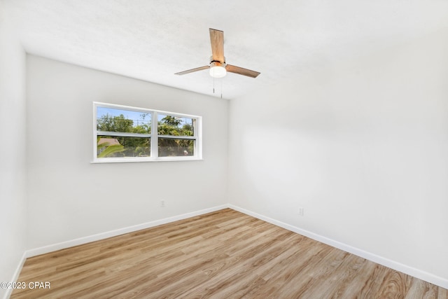 empty room with light wood-type flooring