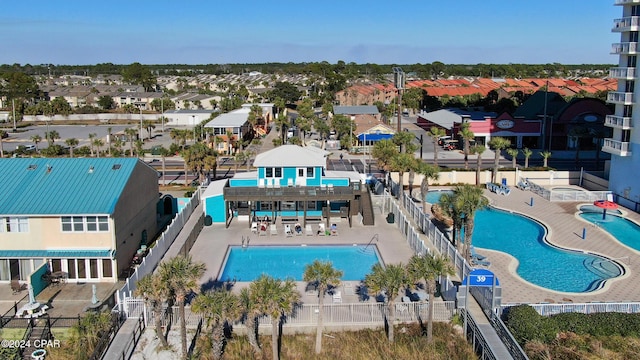 bird's eye view featuring a residential view