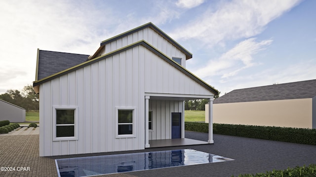 rear view of house with a patio area