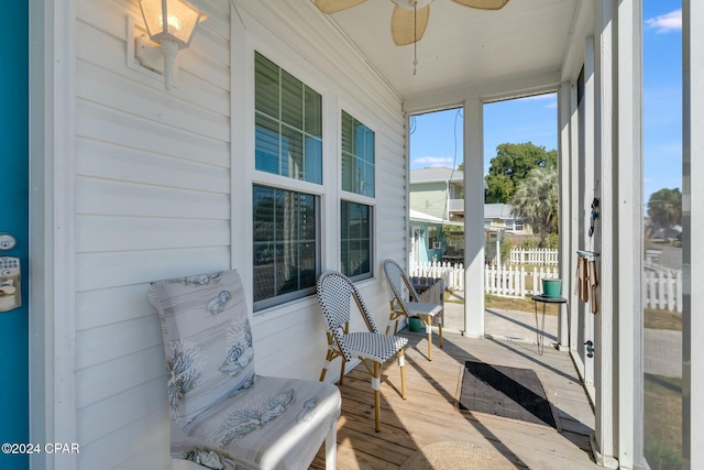 313 Laureno Pl, Panama City Beach, FL 32413 - sunroom / solarium with ceiling fan