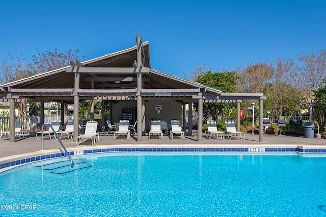 view of pool with a patio area