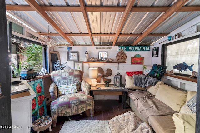 living room featuring hardwood / wood-style floors