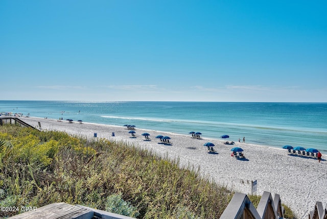 property view of water with a view of the beach